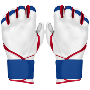 Guantes de Béisbol de Cuero Cabretta Personalizados de Fábrica, Puño Largo, Antideslizantes, Resistentes, Cierre de Gancho y Bucle para Mano Derecha/Izquierda - Product Image 1