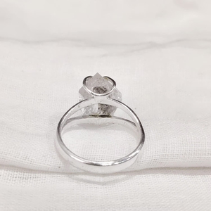 Anillo de plata Herkimer, anillo con piedra preciosa Herkimer, anillo de plata de ley 925, anillo hecho a mano, anillo de aniversario, boda, cumpleaños, para ella - Product Image 5