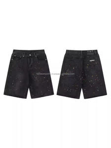 Pantalones Cortos de Mezclilla Sólidos Personalizados para Hombre - Alta Calidad, 100% Algodón, Transpirables, de Secado Rápido, Cintura Media, Cierre de Botones, Servicio OEM Personalizado - Product Image 4