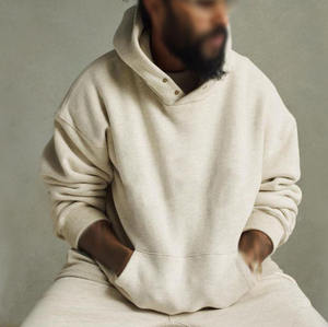 Sweat à capuche surdimensionné personnalisé pour homme, coupe ample, 370 grammes, 100% coton molletonné, qualité supérieure - Product Image 1