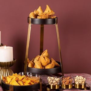 Support à gâteau de luxe en métal et céramique |   Cadre en aluminium avec plaques en céramique de qualité supérieure |   Présentoir Écologique pour Desserts, Cupcakes et Pâtisseries - Product Image 5
