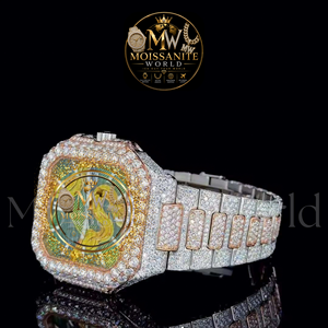 Reloj de Cuarzo Octogonal con Diamantes Moissanite, Esfera Analógica de 45 mm, Cierre Desplegable de Lujo, Reloj de Lujo para Hombre - Product Image 3