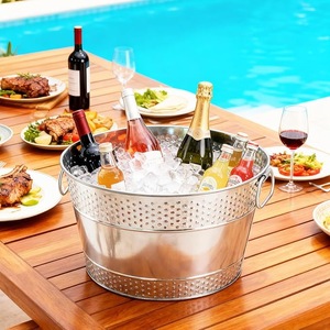Wholesale Moontstar Exports Stainless Steel <b>Ice</b> Bucket Handle Tongs Double Wall Insulated Chiller Party Hotel Catering Use - Product Image 5