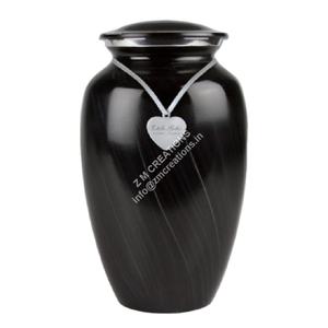 Urne de crémation pour adultes de style américain faite à la main, stockage de cendres artisanales de qualité durable, fournitures funéraires pour restes humains - Product Image 1