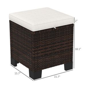 2 Pouf da Esterno in Vimini per Arredamento da Giardino - Product Image 2