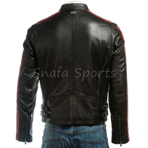 Custom Inside Pockets Design Top Selling Men Leather <b>Jacket</b> Trendy Stylish <b>Zip</b> <b>Up</b> Winter Season Solid Color Leather <b>Jackets</b> - Product Image 6