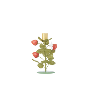 Support de bougie en fer blanc avec feuilles vertes pour la décoration de la maison, porte-bougie en forme d'arbre fruitier fait main - Product Image 2