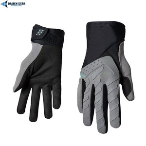 Gants de moto tout-terrain antidérapants et respirants en polyester et cuir organique avec fermeture auto-agrippante pour la course à moto hors route - Product Image 3