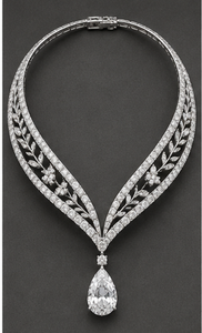 Collier en argent 925 plaqué or avec pendentif goutte d'eau en moissanite, bijou vintage pour femme, idéal pour une fête ou comme cadeau - Product Image 3