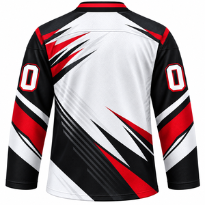 Prix de gros Nouveau design Maillot de hockey sur glace personnalisé pour homme Col en V Vêtement de sport respirant Imprimé drapeau sur mesure - Product Image 5