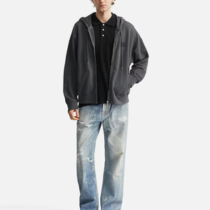 Hoodies for Mens Plus Size Regular Fit Drop Shoulder Hoodie With Zipper Thick Oversized Full <b>Zip</b> <b>up</b> Hoodies Unisex - Product Image 4