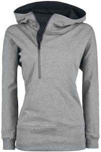 Sudadera con capucha y cremallera de un cuarto para hombre, de tejido heather, de manga larga, para ropa deportiva informal - Product Image 1