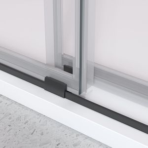 ประตูห้องอาบน้ำแบบไร้กรอบขนาด3/8นิ้ว (10มม.) สีดำด้านขนาด44 ''-48'' x 76 ''H - Product Image 5