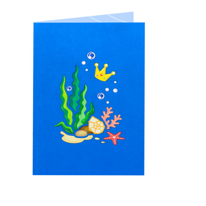 Carte Pop-up 3D Faite à la Main, Carte de Voeux de Sirène Imprimée en Offset, Souvenirs en Papier Style Amour - Product Image 2