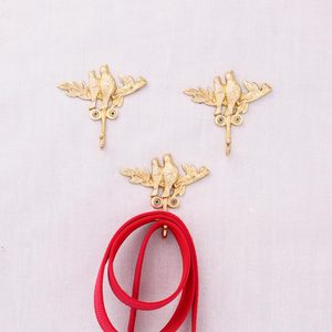 Decorative Gold Bird Coat <b>Hooks</b> for Kids Room Vintage Wall Mounted Key Towel Hanger Heavy Duty Entryway <b>Bathroom</b> <b>Hook</b> Rack - Product Image 3
