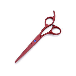 Professional Red Powder Coated <b>Barber</b> Scissors <b>Set</b> Stainless Steel Hair Cutting Shears with Custom Logo - Product Image 1