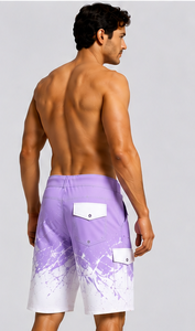Fashion <b>Mens</b> Board Shorts Custom OEM Wholesale Printed Swim <b>Trunks</b> Quick Dry Beach Shorts Surfing Swimwear Polyester Pocket Draw - Product Image 2