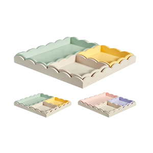 Ensemble de plateaux laqués incontournables pour la décoration de table, grand plateau de service pour le thé, couleurs variées, design personnalisable pour la décoration intérieure, en provenance du Vietnam - Product Image 3