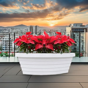 Maceta minimalista moderna de PP en forma de barco para decoración de suelo de oficina y restaurante escolar en casa - Product Image 1