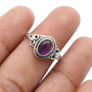 Latest Design <b>Ring</b> Made of 925 Sterling Silver <b>Fine</b> <b>Ring</b> Handmade Bohemian Minimalist Jewelry With Oval Cut Amethyst Gemstone - Product Image 5