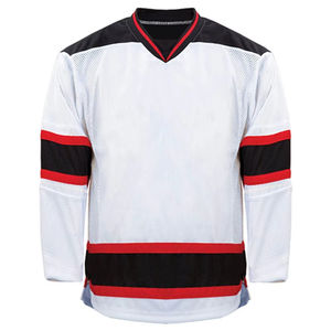 Maillot de hockey sur glace à manches courtes pour homme, imprimé numériquement, personnalisé, haute qualité, respirant, anti-bactérien, anti-UV, avec nom et logo d'équipe – Meilleure vente - Product Image 1