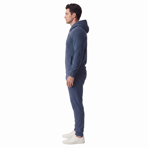 Chándal de Invierno para Hombre de Alta Calidad, con Logotipo Personalizado, de Felpa de Algodón Suave, Reversible, Grueso, Transpirable, Cómodo, Ropa Deportiva Informal - Product Image 3