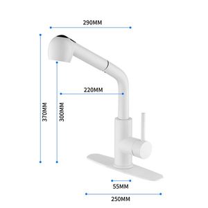 Rubinetto da Cucina Estraibile Monocomando in Acciaio Inox 304 Lucidato Senza Contatto per Installazione su Lavello - Product Image 2