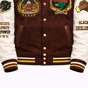 Chaqueta Varsity Ligera para Hombre HBCU - Logotipo Frontal Personalizable, Ecológica, Transpirable y de Secado Rápido, Ajuste Cómodo - Product Image 2