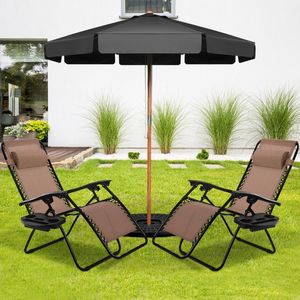 2 Sillones de Exterior Extra Grandes y Resistentes con Portavasos, Tumbonas Premium para Tomar el Sol - Product Image 6