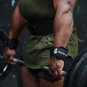 Weight Lifting rubber grip Hooks Non-slip Deadlift wrist Straps palm support <b>Gloves</b> Pull Up gym fitness training session workout - Product Image 1