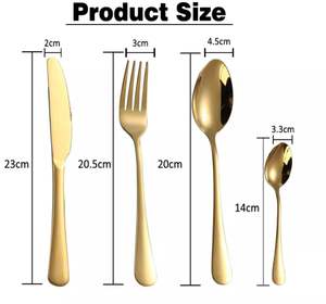 Juego de Cubiertos de Acero Inoxidable de Alta Calidad, Ecológico, Duradero y Apto para Lavavajillas, Diseño Moderno para Comidas Formales e Informales - Product Image 3