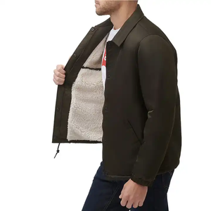 Chaqueta Coach Verde Oliva con Botones a Presión, Resistente al Agua, Tejido Ligero, Ropa Deportiva para Exteriores, Estilo Casual para Hombre - Product Image 5