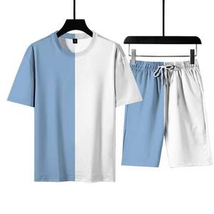 ชุดเสื้อยืดและกางเกงขาสั้นลายดอกไม้แฟชั่นสำหรับผู้ชาย ผ้าฝ้าย 100% ระบายอากาศ แห้งเร็ว เหมาะสำหรับฤดูร้อน ไซส์ใหญ่ สไตล์ลำลองแนวสตรีท - Product Image 3