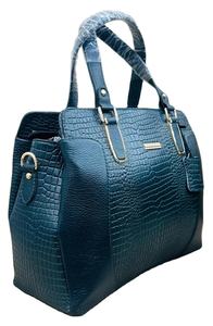 Croco imprimé bleu sarcelle Ladies Sacs en cuir, Style: Moderne - Product Image 2