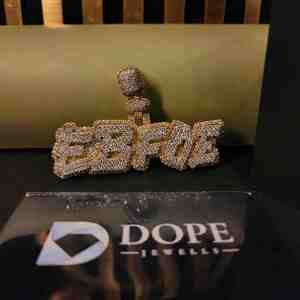 Pendentif Hip Hop en laiton et acier inoxydable, diamant de laboratoire EBFOE 6 carats, entièrement serti, pour cadeau - Product Image 5