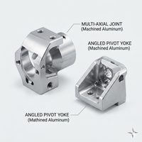 Pièces de robot pour prototypage rapide par usinage CNC : Joints en aluminium anodisé de précision pour projets de R&D