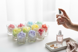 ชุดดอกไม้ไม้หอมวาดี โซล่า กลิ่นกุหลาบ ขนาด 6.5 ซม. พร้อมก้านไม้หอมจากพืชเซสบาเนีย สำหรับอโรมาเธอราพี งานฝีมือทำมือ ยั่งยืน รักษาสิ่งแวดล้อม - Product Image 4