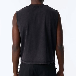 เสื้อกล้ามคอกลมทรงหลวม ดีไซน์ประดับเพชรเทียมสำหรับผู้ชาย รุ่นใหม่มาแรง แฟชั่นสุดฮิต ใส่สบายสำหรับฤดูร้อน ทรงบ็อกซี่ฟิต - Product Image 5