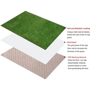 Tapis de gazon synthétique intérieur extérieur TH-PAG-134 pour chiens avec un excellent drainage et une texture réaliste, idéal pour une utilisation quotidienne du pot - Product Image 2