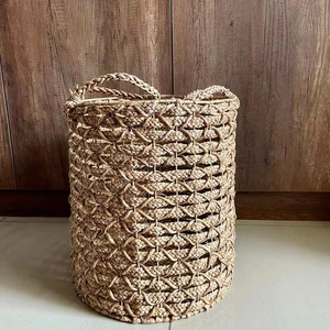 Cheap Price Storage Basket Planter, Natural Handwoven Wicker Flower Pot, Eco-Friendly Rustic Home Decor - Product Image 1