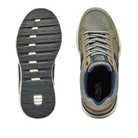 Baskets de sport grises et blanches pour hommes, chaussures de marche décontractées à lacets, légères et confortables