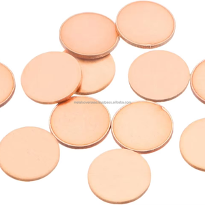 Pièces de monnaie rondes en cuivre poli vierges pour estampage, 19 mm/0,75 pouces, avec design antique moderne pour la décoration artisanale - Product Image 1