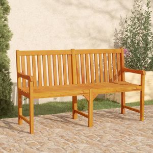 Banco de Jardín Grande y Resistente en Madera de Acacia Sólida Color Marrón Natural, Bancos para Patio - Product Image 1