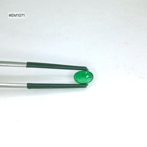 Nueva llegada, esmeralda zambiana de grado 3A, 7.30-5.00-3.90 mm, piedra preciosa ovalada suelta, 0.91 ct, piedra verde intensa para anillo, colgante, joyería. - Product Image 2