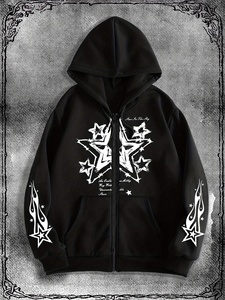 Sudadera con Capucha Extra Grande de Felpa Lavada al Ácido, Estilo Urbano Vintage Premium, para Hombre, con Logotipo Personalizado, de Algodón Suave, Informal - Product Image 1