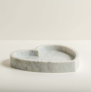 Plateau en marbre fait main de style moderne et luxueux en forme de cœur – Pièces de décoration haut de gamme pour votre table - Product Image 1