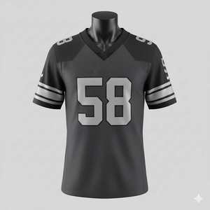 Jersey de Fútbol Americano de Secado Rápido de Primera Calidad, Diseño de Logotipo Personalizado, Transpirable, 100% Poliéster, Colores Personalizados, Unisex - Product Image 1