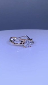 Anillo de Diamante de Corte Redondo de 1.01CT con Doble Banda Trenzada, Cultivado en Laboratorio, para Mujer, Oro Sólido de 14K, Regalo de Lujo para Novia - Product Image 4