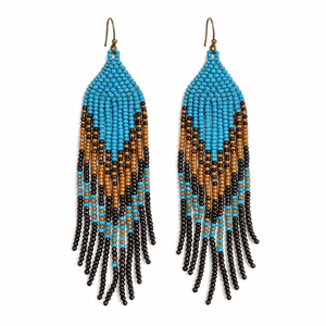 Pendientes de Cuentas de Vidrio Hechos a Mano, Pendientes Colgantes Florales Bohemios para Mujer, Joyería Artesanal, Accesorios de Moda al por Mayor - Product Image 1