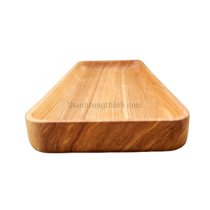 Plateau rectangulaire en bois écologique, antibactérien, sans danger pour les aliments, pour le rangement des aliments ou des bijoux, des clés, des lunettes de soleil, fabriqué au Vietnam - Product Image 5